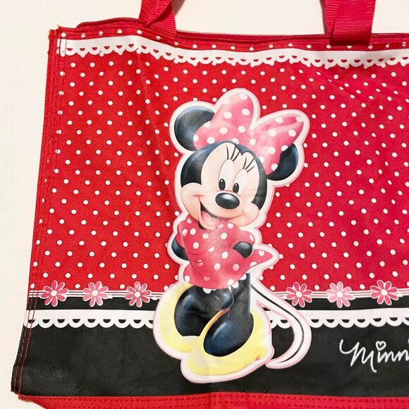 Disney Minnie Mouse Canvas Tote Bag 14.5 x 12 Inch Size - Picture 2 of 16